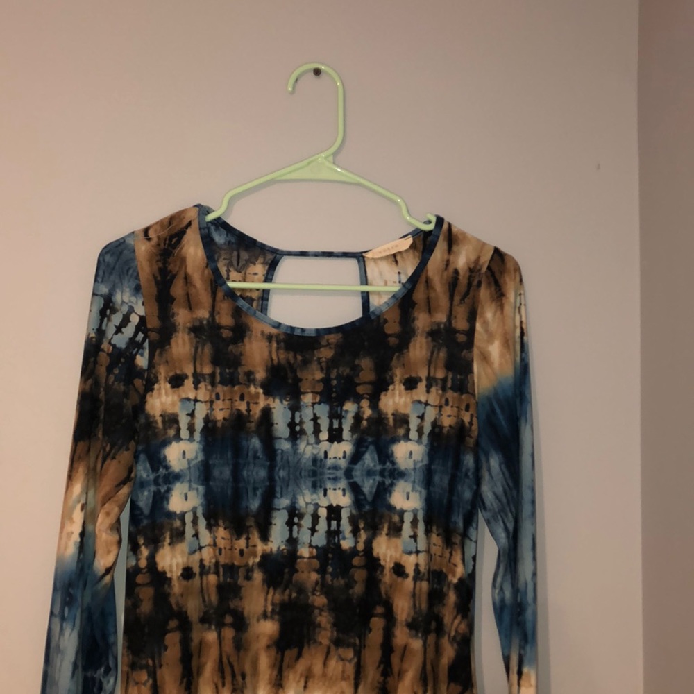 Brown and Blue Tie Dye Dress!